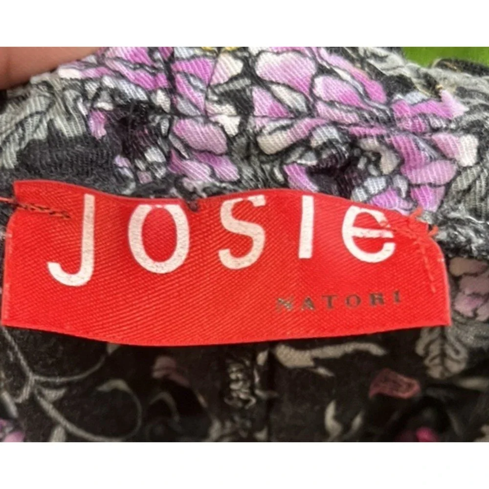 Josie Natori Pattern Lounge Pajama Pants Womens Large Pink Black - Picture 2 of 6